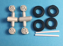 A Line Products 50050 HO Scale Budd 2-Hole Front Wheels for Semi Tractors