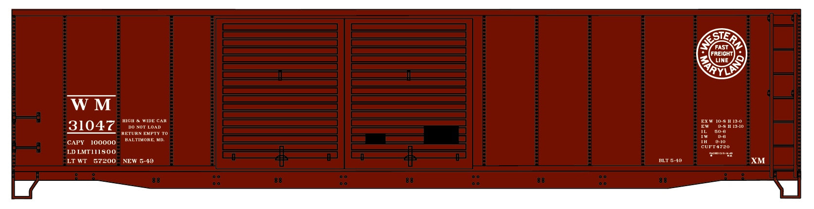 Accurail 5241 Ho Dd 50'Steel Boxcar Wm