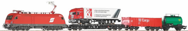 Piko 57177 HO Scale 1/87 Roadbed ÖBB Taurus Freight Starter Set