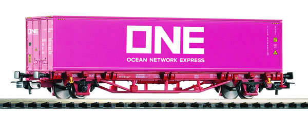 Piko 57757 HO Scale 1/87 Flatcar w/ 1x40' Container NS VI