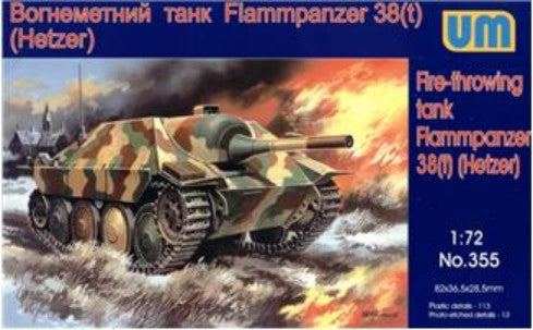 Unimodel 355 1/72 FlammPz 38(t) Hetzer WWII Flamethrower Tank
