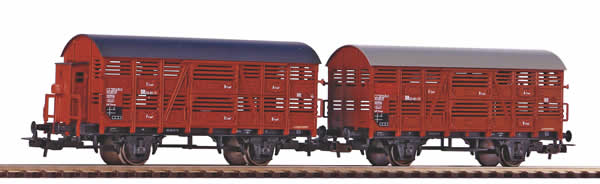 Piko 58367 HO Scale 1/87 2-Car Set Stock Cars DR III