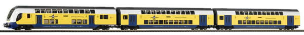 Piko 58369 HO Scale 1/87 3-Car Set Bi-Level Coach Metronom VI