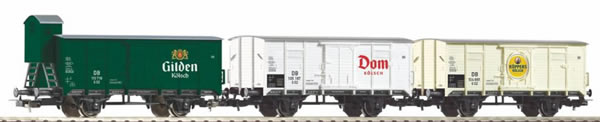 Piko 58372 HO Scale 1/87 3-Car Set Beer Reefers Kölsch DB III