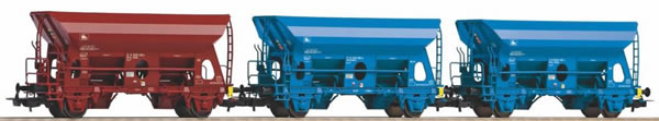 Piko 58377 HO Scale 1/87 3-Car Set Hopper Cars Fc PRESS VI