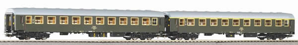 Piko 58389 HO Scale 1/87 2-Car Set Passenger Cars 111A & 112A PKP IV