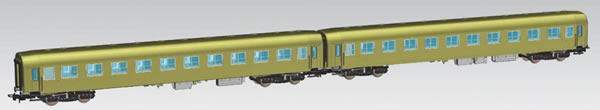 Piko 58390 HO Scale 1/87 2-Car Set Passenger Cars 111A PKP IV