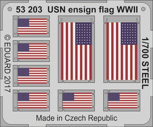 Eduard 53203 1/700 Ship- WWII USN Ensign Flags Steel (Painted)