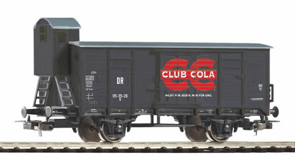 Piko 58924 HO Scale 1/87 G02 Boxcar w/Brake Cab Club Cola DR III