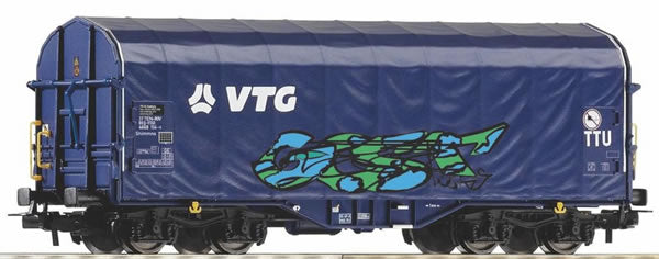 Piko 58965 HO Scale 1/87 Tarp Car w/Graffiti VTG VI