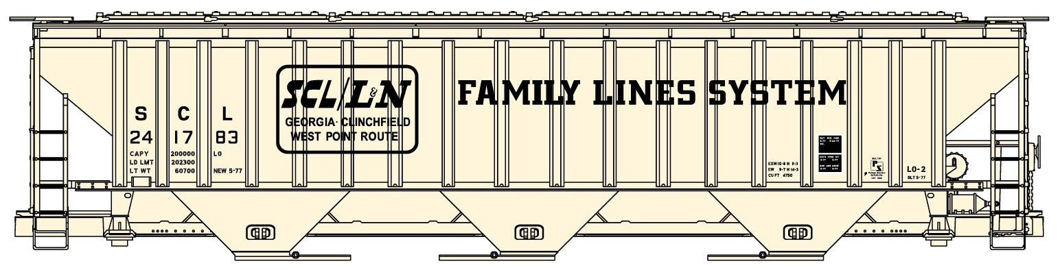 Accurail 6542 Ho Ps Cvd Hopper Scl Family Ln