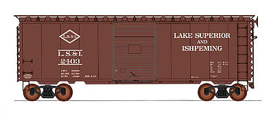 Intermountain Railway 45429 HO Scale 40' PS-1 Boxcar - Ready to Run -- Lake Superior & Ishpeming (Boxcar Red, Diamond Logo)