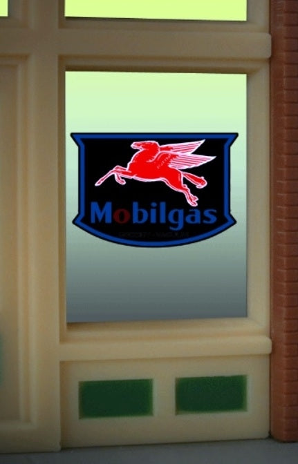 Miller Engineering 9025 Ho/N Mobilgas Window Sign