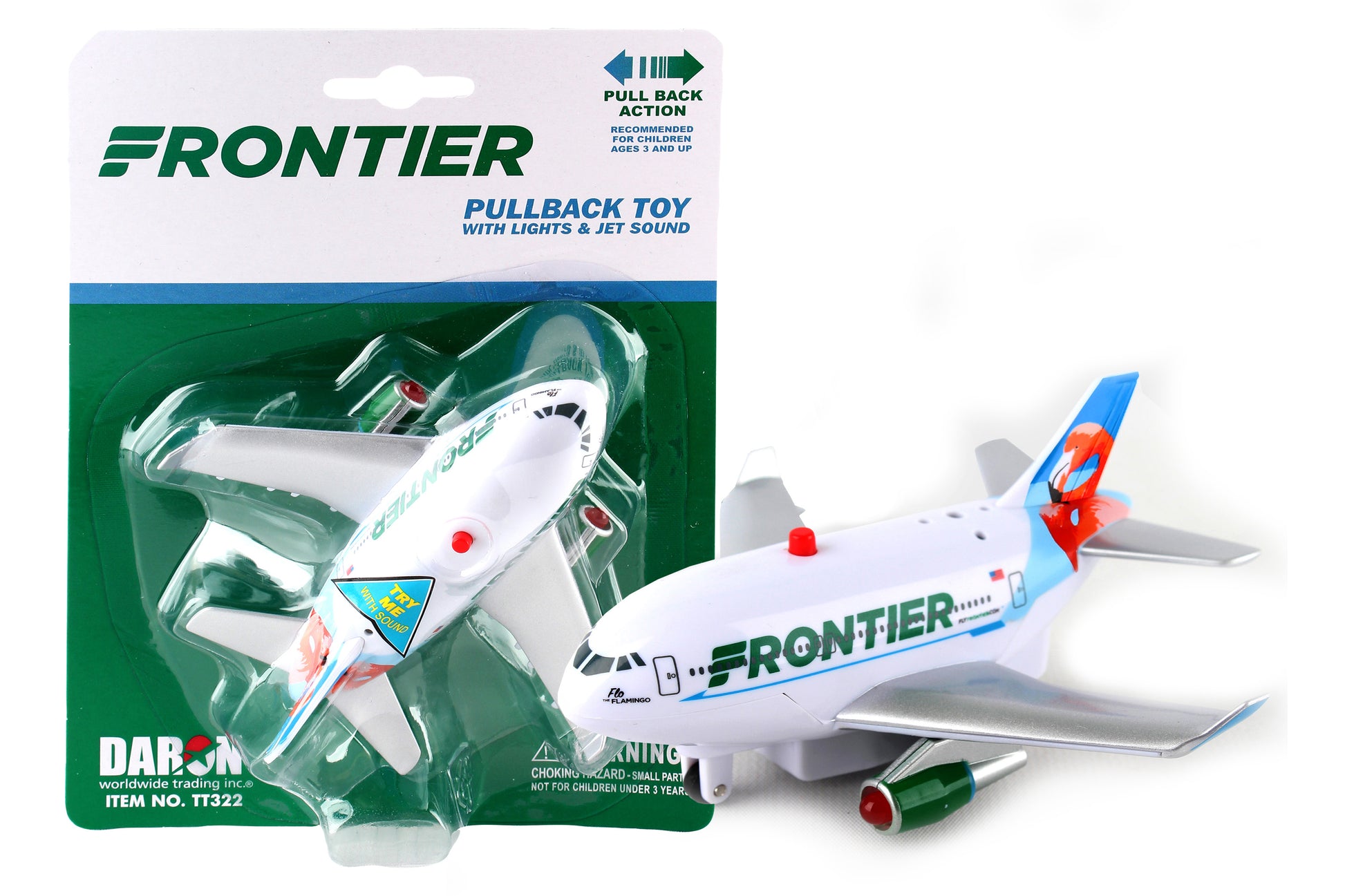 Daron Toytech TT322 Frontier Pullback W/Light & Sound Flo The Flamingo