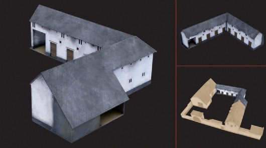 Italeri 6176 1/72 Waterloo 1815 La Haye Sainte Stables (Laser Cut Fiberboard w/Etched Details) (D)