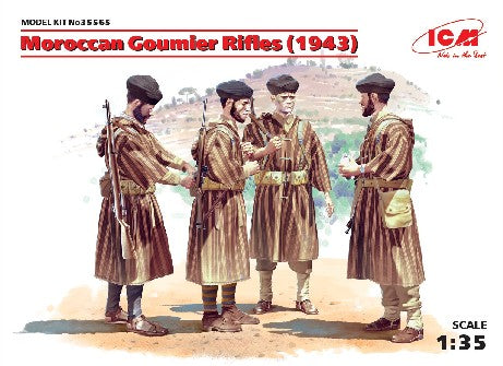 ICM Models 35565 1/35 Moroccan Goumier Rifles 1943 Figure Set (3) (D)
