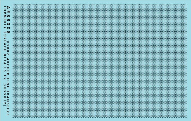 Archer Fine Transfers 88008 Surface Details: Treadplate Pattern Texture (Various Scales)