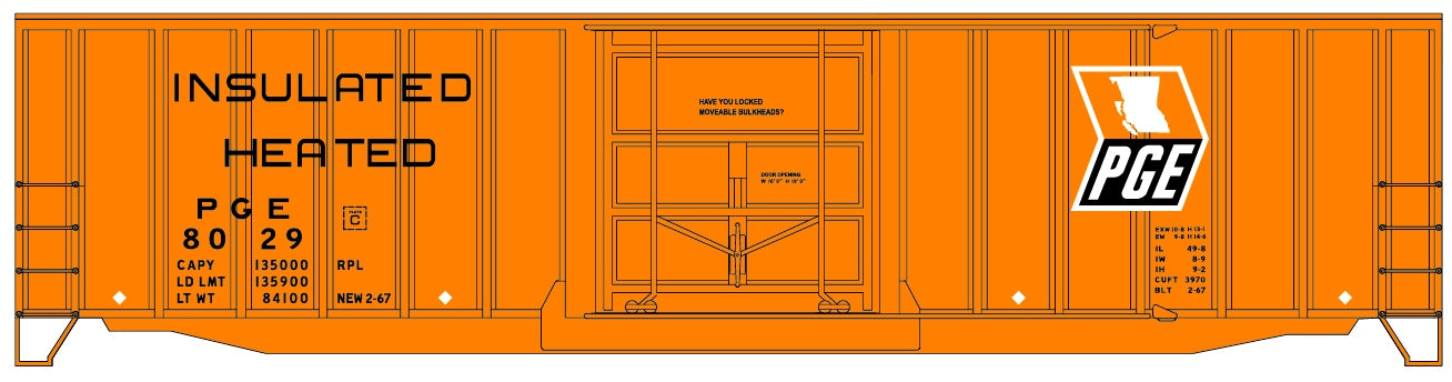 Accurail 5657 Ho 50'Ep Steel Boxcar Pge