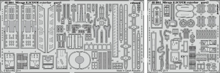 Eduard 48804 1/48 Aircraft- Mirage F 1CT/CR Exterior for KTY (D)