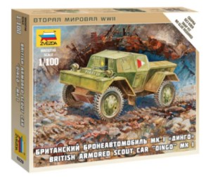 Zvezda 6229 1/100 British Dingo Mk 1 Armored Scout Car (Snap)