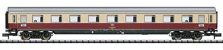 Trix 18413 N Scale Type Bnb 719 2nd Class Silver Coin Commuter Car - Ready to Run - Minitrix -- German Federal Railroad DB (Era V 1991, silver)
