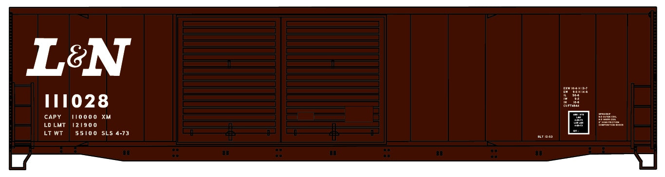 Accurail 5917 Ho 50'Dd Steel Boxcar L&N