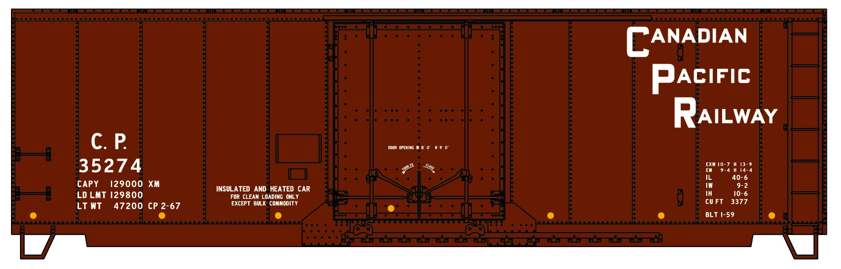 Accurail 3134 40' Insulated Steel Boxcar Cp