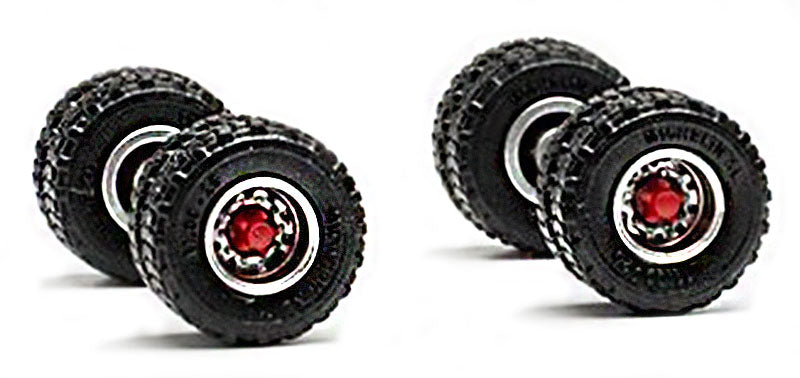 Herpa 876079 1/87 Scale Off-Road Trailer Tires 2-Axle 11 Mm Steel Rim