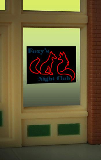 Miller Engineering 9010 Ho/N Foxy'S Window Sign