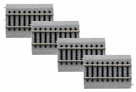 Lionel 8768034 HO Scale Straight Code 83 Roadbed Track - MagneLock -- 3" 7.6cm pkg(4)