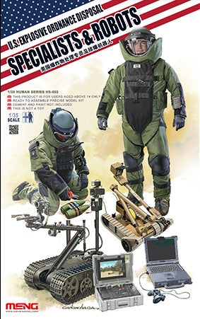 Meng Models HS3 1/35 US Explosive Ordnance Disposal Specialists & Robots