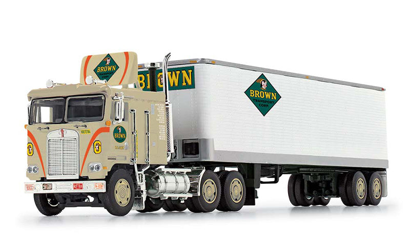 Dcp 60-1613 1/64 Scale Brown Transport Corp. - Kenworth K100 COE Flat