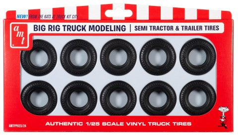 AMT Models PP23 1/25 Big Rig Truck Tire Parts Pack (10) (D)