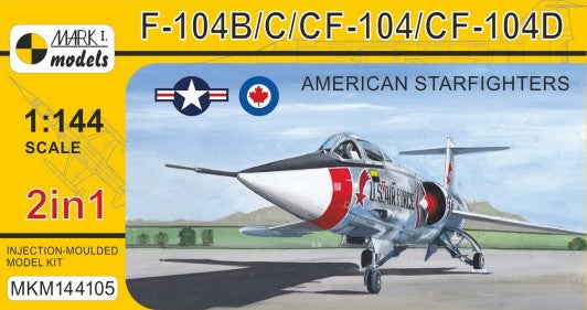 Mark 1 Models 144105 1/144 F104B/C/CF104/CF104D American Starfighters (2 in 1)