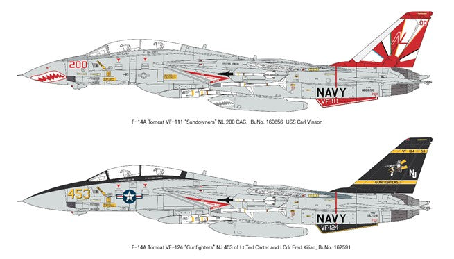 Ka Models KP72003A 1/72 F14A Tomcat Sundowners Fighter (Plastic Kit)