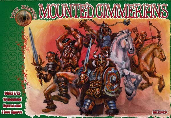 Alliance Figures 72029 1/72 Mounted Cimmerians Figures (10 & 1 foot)