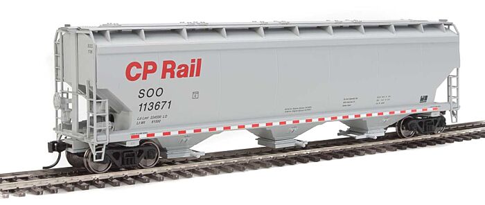 Walthers Mainline 910-7697 HO Scale 60' NSC 5150 3-Bay Covered Hopper - Ready to Run -- Canadian Pacific #113671 - SOO reporting marks