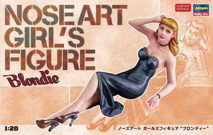Hasegawa 52257 1/20 Blondie Noseart Girl Resin Figure w/Aircraft Decals (Ltd Edition) (D)