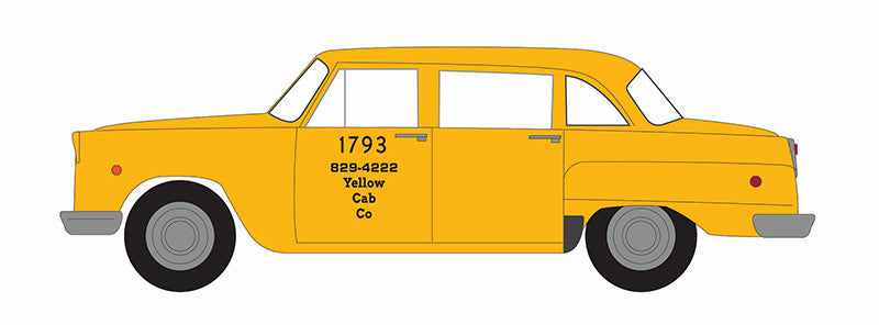 Greenlight 62030-C 1/64 Scale Yellow Cab #1793 - 1980 Checker Taxicab