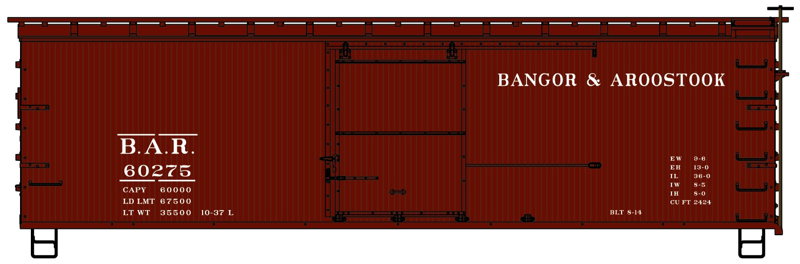 Accurail 1713 Ho 36'Ds Wood Boxcar Bar