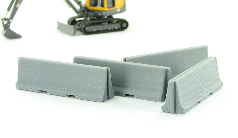 3D To Scale 64-100-GY 1/64 Scale Traffic / Jersey Barriers