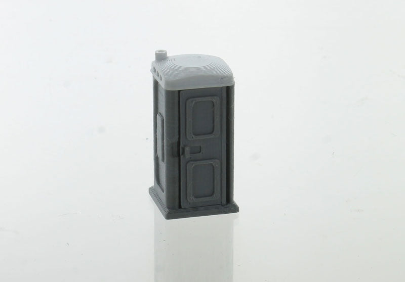3D To Scale 64-141-GY 1/64 Scale Porta-Potty - gray and white