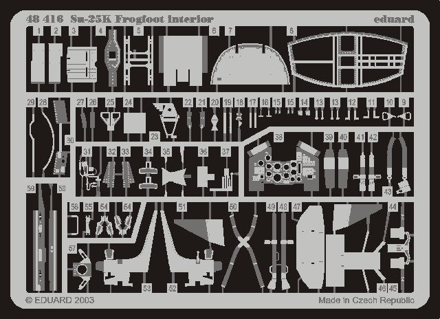 Eduard 48416 1/48 Aircraft- Su25K Frogfoot Interior(D)