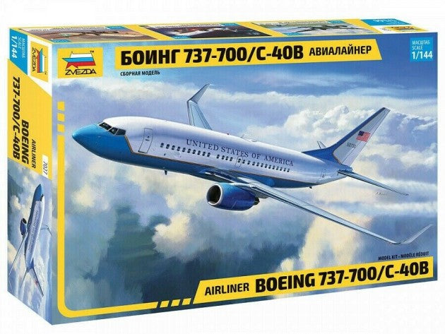 Zvezda 7027 1/144 B737-700/C40B United States of America Airliner