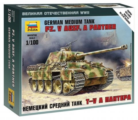 Zvezda 6196 1/100 German Pz V Ausf A Panther Medium Tank (Snap)