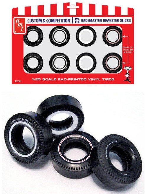 AMT Models PP1 1/25 M&H Racemaster Dragster Slick Tires Pack (8)