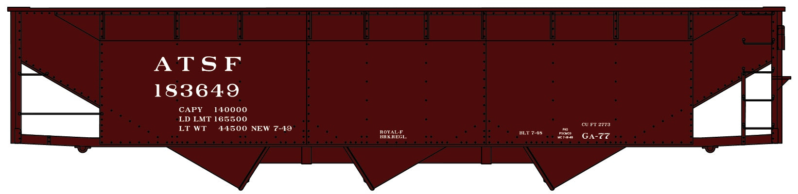Accurail 75011 Ho Tripple Hopper Atsf