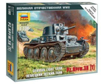 Zvezda 6130 1/100 PzKpfw 38(t) Light Tank (Snap)