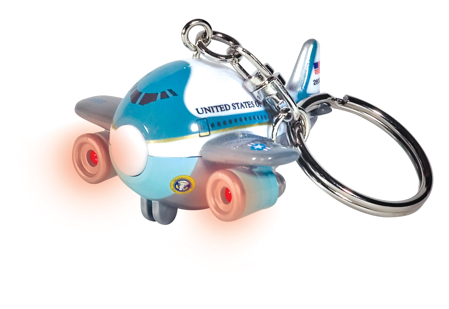 Daron Airplane Keychains W/Light & Sound TT84727 Air Force One Keychain W/Light & Sound
