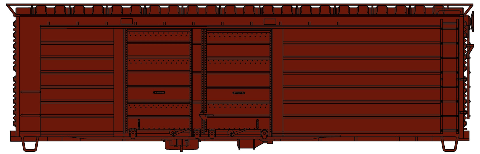 Accurail 3980 Ho 40'Rib-Side Dd Boxcar Milw